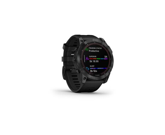 Смарт-часы Garmin fenix 7X Sapph Sol Black DLC Ti w/Black Band, GPS (010-02541-23), изображение 3