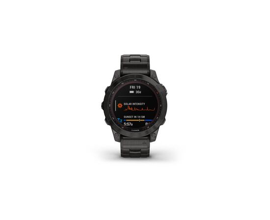 Смарт-годинник Garmin fenix 7 Sapph Sol, Carbon Gray DLC Ti w/DLC Ti Bracelet, GPS (010-02540-39), зображення 2 Смарт-годинник Garmin fenix 7 Sapph Sol, Carbon Gray DLC Ti w/DLC Ti Bracelet, GPS (010-02540-39), зображення 2