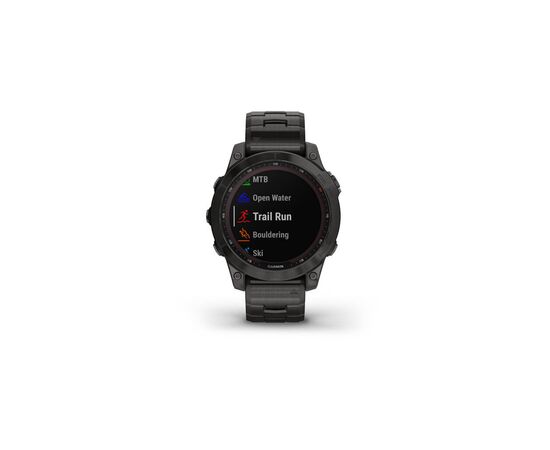 Смарт-годинник Garmin fenix 7 Sapph Sol, Carbon Gray DLC Ti w/DLC Ti Bracelet, GPS (010-02540-39), зображення 7 Смарт-годинник Garmin fenix 7 Sapph Sol, Carbon Gray DLC Ti w/DLC Ti Bracelet, GPS (010-02540-39), зображення 7