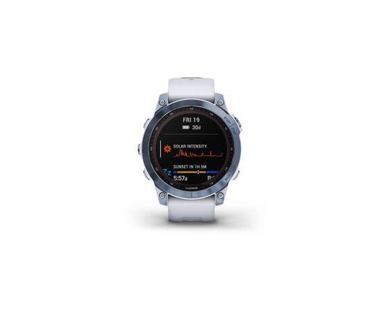 Смарт-часы Garmin fenix 7 Sapph Solar, Mineral Blue Ti w/Whitestone Band, GPS (010-02540-25), изображение 2 Смарт-часы Garmin fenix 7 Sapph Solar, Mineral Blue Ti w/Whitestone Band, GPS (010-02540-25), изображение 2