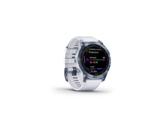 Смарт-часы Garmin fenix 7 Sapph Solar, Mineral Blue Ti w/Whitestone Band, GPS (010-02540-25), изображение 3 Смарт-часы Garmin fenix 7 Sapph Solar, Mineral Blue Ti w/Whitestone Band, GPS (010-02540-25), изображение 3