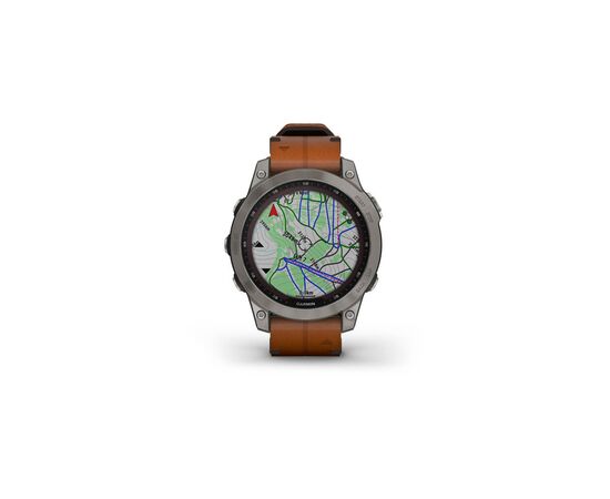 Смарт-часы Garmin fenix 7 Sapph Solar Titanium w/Chestnut Leather Band, GPS (010-02540-31), изображение 3 Смарт-часы Garmin fenix 7 Sapph Solar Titanium w/Chestnut Leather Band, GPS (010-02540-31), изображение 3
