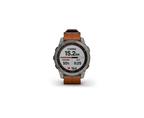 Смарт-часы Garmin fenix 7 Sapph Solar Titanium w/Chestnut Leather Band, GPS (010-02540-31), изображение 5 Смарт-часы Garmin fenix 7 Sapph Solar Titanium w/Chestnut Leather Band, GPS (010-02540-31), изображение 5