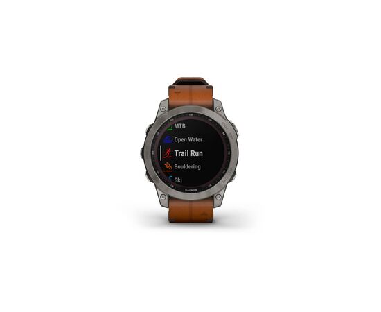 Смарт-часы Garmin fenix 7 Sapph Solar Titanium w/Chestnut Leather Band, GPS (010-02540-31), изображение 6 Смарт-часы Garmin fenix 7 Sapph Solar Titanium w/Chestnut Leather Band, GPS (010-02540-31), изображение 6
