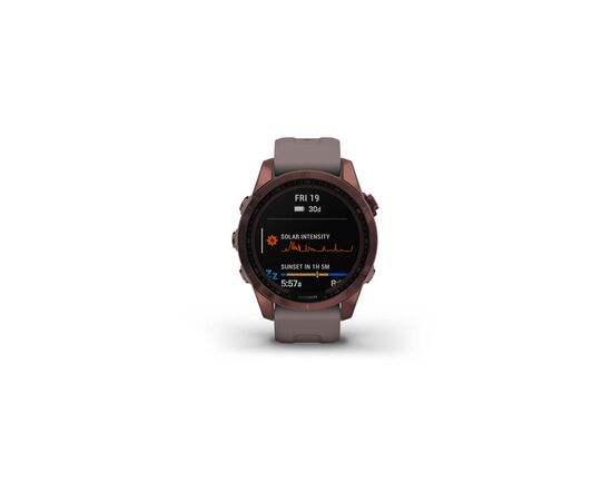 Смарт-часы Garmin fenix 7S Sapphire Sol, Dark Bronze Ti w/Shale Gray Band, GPS (010-02539-29), изображение 2 Смарт-часы Garmin fenix 7S Sapphire Sol, Dark Bronze Ti w/Shale Gray Band, GPS (010-02539-29), изображение 2