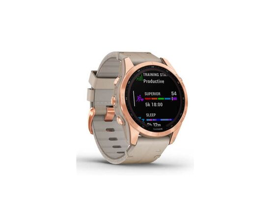 Смарт-часы Garmin fenix 7S, Sapph Sol, Rose Gold Ti w/Limestone Leather (010-02539-35), изображение 3 Смарт-часы Garmin fenix 7S, Sapph Sol, Rose Gold Ti w/Limestone Leather (010-02539-35), изображение 3