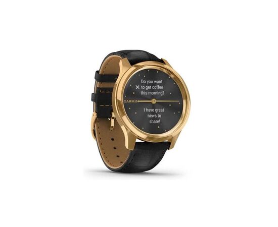 Смарт-часы Garmin vivomove Luxe, Pure Gold-Black, Leather, (010-02241-22), изображение 3 Смарт-часы Garmin vivomove Luxe, Pure Gold-Black, Leather, (010-02241-22), изображение 3