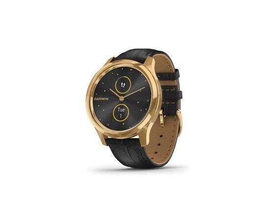 Смарт-часы Garmin vivomove Luxe, Pure Gold-Black, Leather, (010-02241-22)