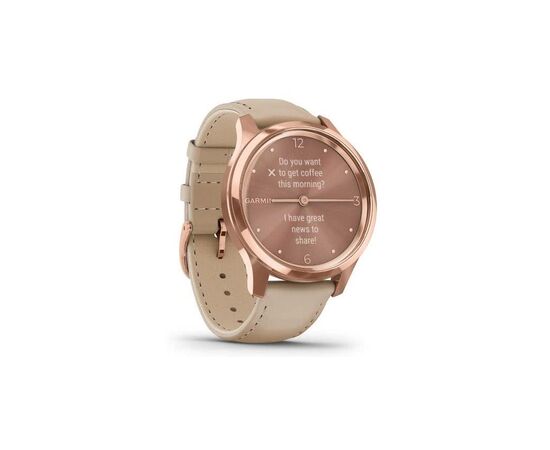 Смарт-часы Garmin vivomove Luxe, RoseGold, Light Sand, Leather (010-02241-21), изображение 3 Смарт-часы Garmin vivomove Luxe, RoseGold, Light Sand, Leather (010-02241-21), изображение 3