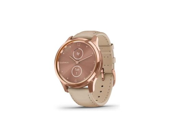 Смарт-часы Garmin vivomove Luxe, RoseGold, Light Sand, Leather (010-02241-21)
