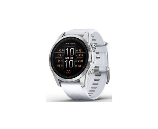 Смарт-годинник Garmin EPIX PRO (g2), 42, Glass, SS, Whitstn, GPS (010-02802-01)