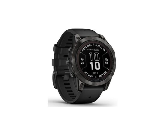Смарт-часы Garmin fenix 7 Pro Saph Solar, Crbn Gry DLC Ti w/Black Band, GPS (010-02777-11), изображение 3 Смарт-часы Garmin fenix 7 Pro Saph Solar, Crbn Gry DLC Ti w/Black Band, GPS (010-02777-11), изображение 3