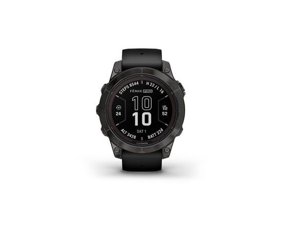 Смарт-часы Garmin fenix 7 Pro Saph Solar, Crbn Gry DLC Ti w/Black Band, GPS (010-02777-11), изображение 8 Смарт-часы Garmin fenix 7 Pro Saph Solar, Crbn Gry DLC Ti w/Black Band, GPS (010-02777-11), изображение 8