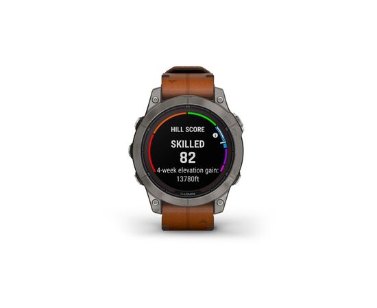 Смарт-годинник Garmin fenix 7 Pro Saph Solar, Ti w/Chestnut Lthr Band, Excl, GPS (010-02777-30), зображення 7 Смарт-годинник Garmin fenix 7 Pro Saph Solar, Ti w/Chestnut Lthr Band, Excl, GPS (010-02777-30), зображення 7