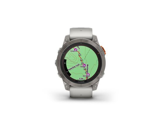 Смарт-часы Garmin fenix 7 Pro Saph Solar, Ti w/Fog Gry/Ember Orange Band, GPS (010-02777-21), изображение 7 Смарт-часы Garmin fenix 7 Pro Saph Solar, Ti w/Fog Gry/Ember Orange Band, GPS (010-02777-21), изображение 7