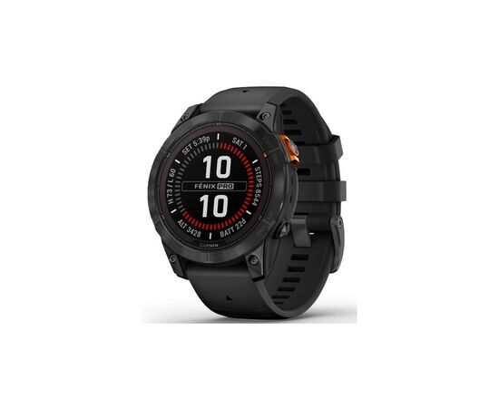 Смарт-годинник Garmin fenix 7 Pro Solar, Glass, SltGrySS w/Black Band, GPS (010-02777-01)