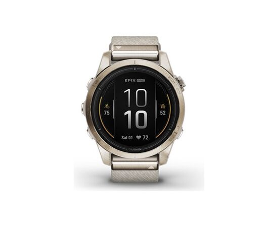 Смарт-часы Garmin EPIX PRO (g2), 42mm, Saph, SftGld SS, Crm Hthr Nyln, Excl, GPS (010-02802-20), зображення 2 Смарт-часы Garmin EPIX PRO (g2), 42mm, Saph, SftGld SS, Crm Hthr Nyln, Excl, GPS (010-02802-20), зображення 2