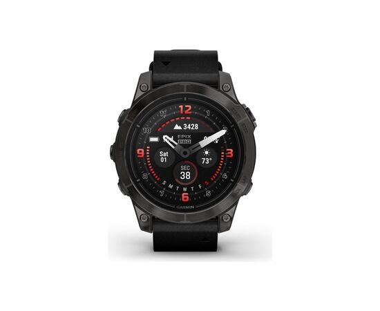 Смарт-годинник Garmin EPIX PRO (g2), 47, Saph, CrbnGryDLCTi, Blck Lthr, Excl, GPS (010-02803-30), зображення 2 Смарт-годинник Garmin EPIX PRO (g2), 47, Saph, CrbnGryDLCTi, Blck Lthr, Excl, GPS (010-02803-30), зображення 2