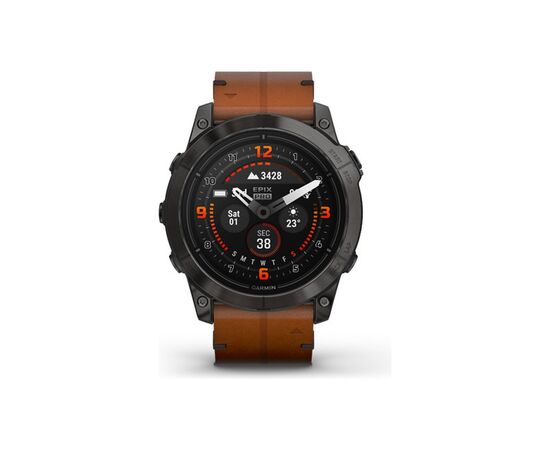 Смарт-годинник Garmin EPIX PRO (g2), 51, Saph, CrbnGryDLC Ti, Chsnt Lthr, GPS (010-02804-30), зображення 2 Смарт-годинник Garmin EPIX PRO (g2), 51, Saph, CrbnGryDLC Ti, Chsnt Lthr, GPS (010-02804-30), зображення 2
