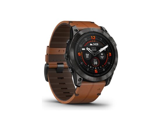 Смарт-годинник Garmin EPIX PRO (g2), 51, Saph, CrbnGryDLC Ti, Chsnt Lthr, GPS (010-02804-30), зображення 3 Смарт-годинник Garmin EPIX PRO (g2), 51, Saph, CrbnGryDLC Ti, Chsnt Lthr, GPS (010-02804-30), зображення 3