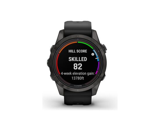 Смарт-часы Garmin fenix 7S Pro Saph Solar, Carbon Gray Ti w/Black Band, GPS (010-02776-11), изображение 4 Смарт-часы Garmin fenix 7S Pro Saph Solar, Carbon Gray Ti w/Black Band, GPS (010-02776-11), изображение 4