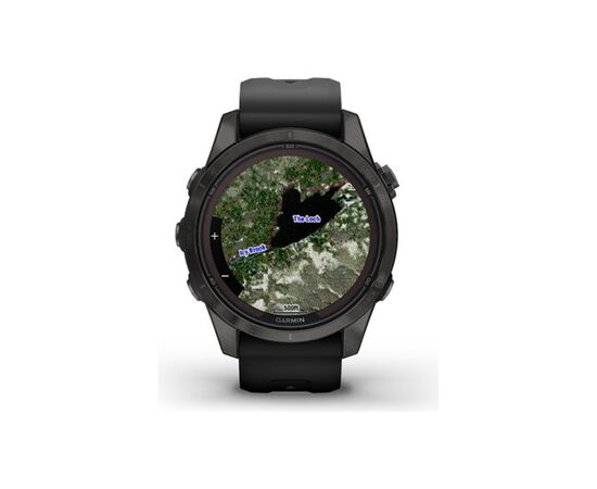Смарт-часы Garmin fenix 7S Pro Saph Solar, Carbon Gray Ti w/Black Band, GPS (010-02776-11), изображение 5 Смарт-часы Garmin fenix 7S Pro Saph Solar, Carbon Gray Ti w/Black Band, GPS (010-02776-11), изображение 5