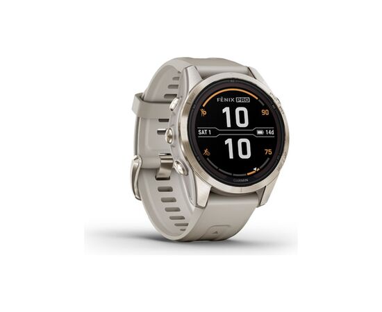 Смарт-часы Garmin fenix 7S Pro Saph Solar, Soft Gold SS w/Lt. Sand Band, GPS (010-02776-15), изображение 3 Смарт-часы Garmin fenix 7S Pro Saph Solar, Soft Gold SS w/Lt. Sand Band, GPS (010-02776-15), изображение 3