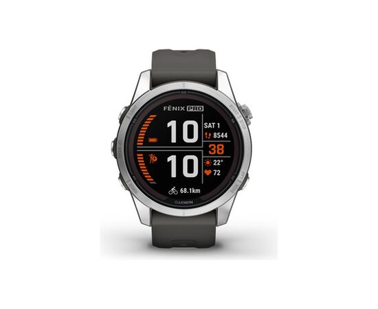 Смарт-часы Garmin fenix 7S Pro Solar, Glass, SS w/Graphite band, GPS (010-02776-01), изображение 2 Смарт-часы Garmin fenix 7S Pro Solar, Glass, SS w/Graphite band, GPS (010-02776-01), изображение 2