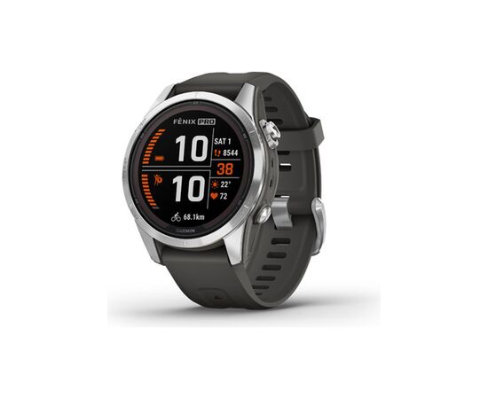 Смарт-часы Garmin fenix 7S Pro Solar, Glass, SS w/Graphite band, GPS (010-02776-01), изображение 3 Смарт-часы Garmin fenix 7S Pro Solar, Glass, SS w/Graphite band, GPS (010-02776-01), изображение 3