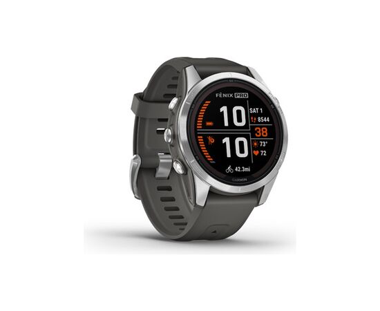 Смарт-часы Garmin fenix 7S Pro Solar, Glass, SS w/Graphite band, GPS (010-02776-01)