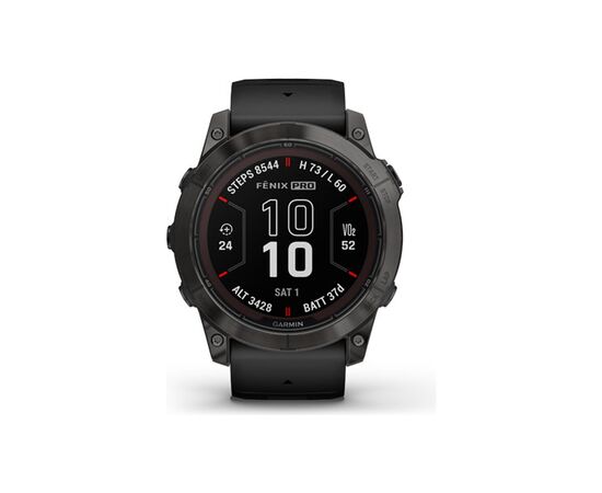 Смарт-часы Garmin fenix 7X Pro Saph Solar, Carbon Gray Ti w/Black Band, GPS (010-02778-11), изображение 2 Смарт-часы Garmin fenix 7X Pro Saph Solar, Carbon Gray Ti w/Black Band, GPS (010-02778-11), изображение 2