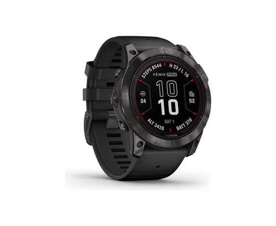 Смарт-часы Garmin fenix 7X Pro Saph Solar, Carbon Gray Ti w/Black Band, GPS (010-02778-11), изображение 3 Смарт-часы Garmin fenix 7X Pro Saph Solar, Carbon Gray Ti w/Black Band, GPS (010-02778-11), изображение 3