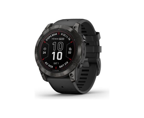 Смарт-часы Garmin fenix 7X Pro Saph Solar, Carbon Gray Ti w/Black Band, GPS (010-02778-11)