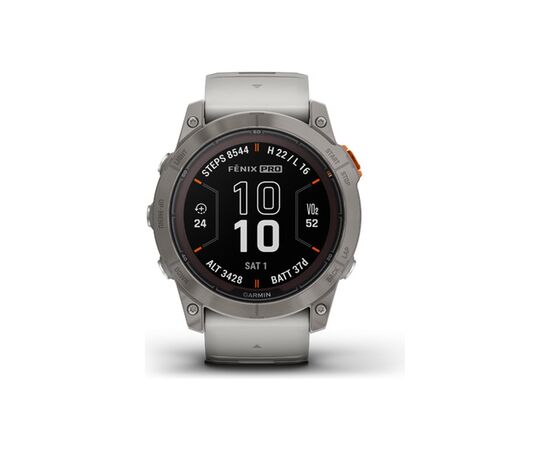 Смарт-часы Garmin fenix 7X Pro Sapph Sol, Ti w/Gray/Orange Band, GPS (010-02778-15), изображение 2 Смарт-часы Garmin fenix 7X Pro Sapph Sol, Ti w/Gray/Orange Band, GPS (010-02778-15), изображение 2