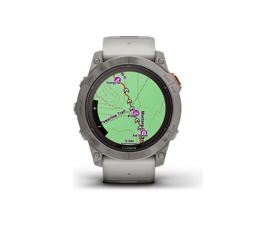 Смарт-часы Garmin fenix 7X Pro Sapph Sol, Ti w/Gray/Orange Band, GPS (010-02778-15), изображение 4 Смарт-часы Garmin fenix 7X Pro Sapph Sol, Ti w/Gray/Orange Band, GPS (010-02778-15), изображение 4