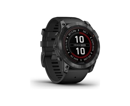 Смарт-часы Garmin fenix 7X Pro Sol, Slate Gray Stl w/Black Bnd, GPS (010-02778-01), изображение 2 Смарт-часы Garmin fenix 7X Pro Sol, Slate Gray Stl w/Black Bnd, GPS (010-02778-01), изображение 2