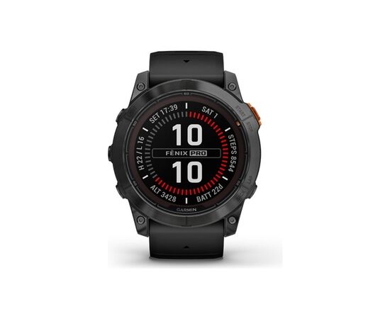 Смарт-часы Garmin fenix 7X Pro Sol, Slate Gray Stl w/Black Bnd, GPS (010-02778-01), изображение 4 Смарт-часы Garmin fenix 7X Pro Sol, Slate Gray Stl w/Black Bnd, GPS (010-02778-01), изображение 4