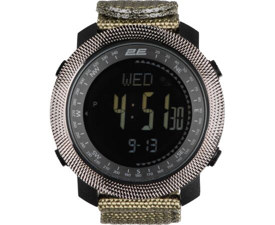Смарт-годинник 2E Trek Pro Black-Green з компасом, барометром та крокоміром (2E-TCW30BK), зображення 2