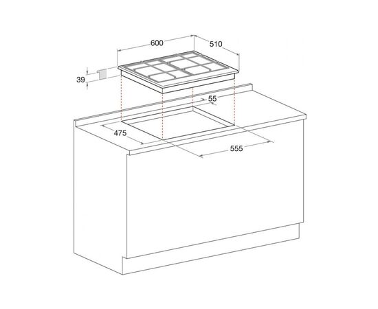 Варочна поверхня Hotpoint-Ariston PCN641/HABK, зображення 5 Варочна поверхня Hotpoint-Ariston PCN641/HABK, зображення 5