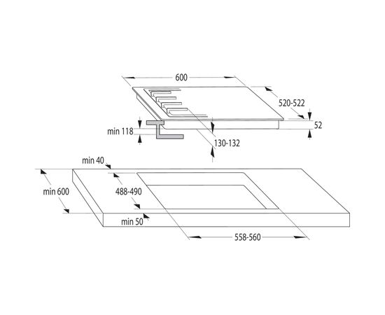 Варочная поверхность Gorenje GCE681BSC, изображение 7 Варочная поверхность Gorenje GCE681BSC, изображение 7