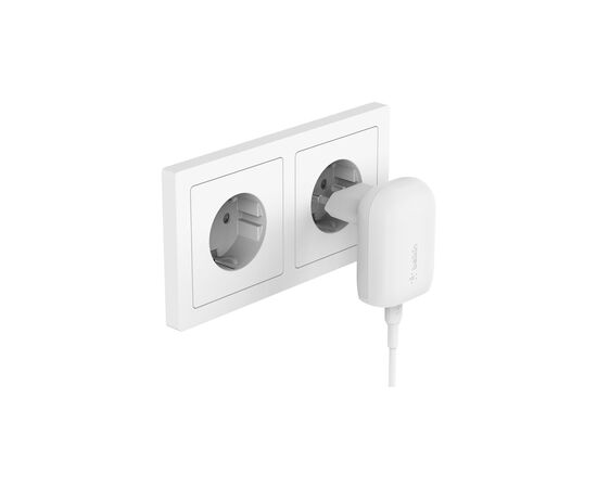 Зарядное устройство Belkin 30W USB-С GAN PD PPS white (WCA005VFWH), изображение 5 Зарядное устройство Belkin 30W USB-С GAN PD PPS white (WCA005VFWH), изображение 5