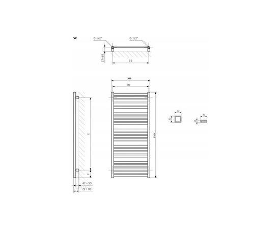 Полотенцесушитель Terma 1185x530 Marlin One (WWMRN118053KS96E1U), изображение 3 Полотенцесушитель Terma 1185x530 Marlin One (WWMRN118053KS96E1U), изображение 3