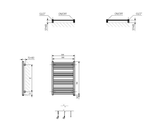 Полотенцесушитель Terma Marlin One 780x530 (WWMRN078053KS96E8P), изображение 2 Полотенцесушитель Terma Marlin One 780x530 (WWMRN078053KS96E8P), изображение 2
