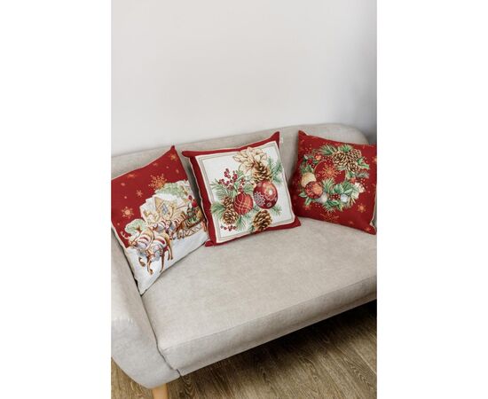 Наволочка Прованс гобеленовая PRESENT 45х45см Сани Санты (4823093450554), изображение 2 Наволочка Прованс гобеленовая PRESENT 45х45см Сани Санты (4823093450554), изображение 2