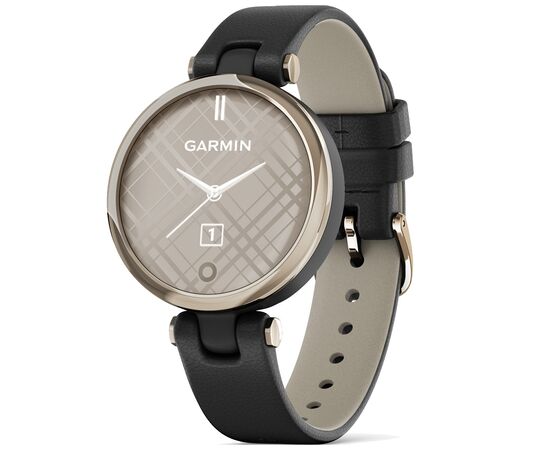 Смарт-часы Garmin Lily, CreamGold, Black, Leather (010-02384-B1)
