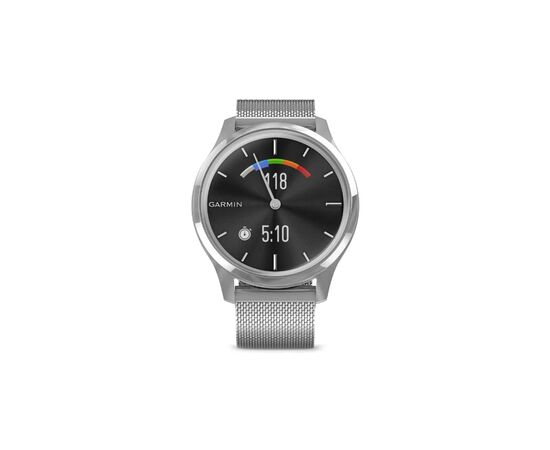 Смарт-часы Garmin vivomove Luxe, S/E EU, Silver, Milanese (010-02241-23), изображение 6 Смарт-часы Garmin vivomove Luxe, S/E EU, Silver, Milanese (010-02241-23), изображение 6