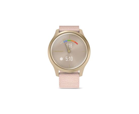 Смарт-годинник Garmin vivomove Style, S/E EU, Light Gold, Blush Pink, Nylon (010-02240-22), зображення 2
