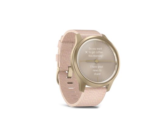 Смарт-годинник Garmin vivomove Style, S/E EU, Light Gold, Blush Pink, Nylon (010-02240-22), зображення 3