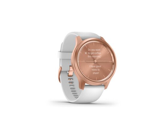 Смарт-часы Garmin vivomove Style, S/E EU, Rose Gold, White, Silicone (010-02240-20), изображение 3
