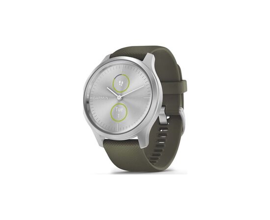 Смарт-годинник Garmin vivomove Style, Silver, Moss, Silicone (010-02240-21)